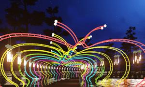 南充印象嘉陵江景觀浮橋·蝴蝶之夢