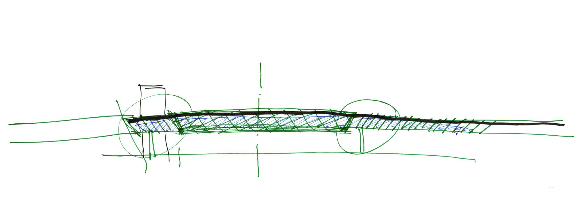 人行天橋手稿圖